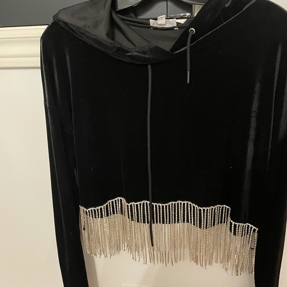 Super down velvet shirt with rhinestone - Picture 4 of 7